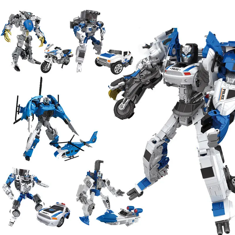 

Children Transformation Police Car Toy Car Model Alloy Large Model Police Car Boy Car Model Robot
