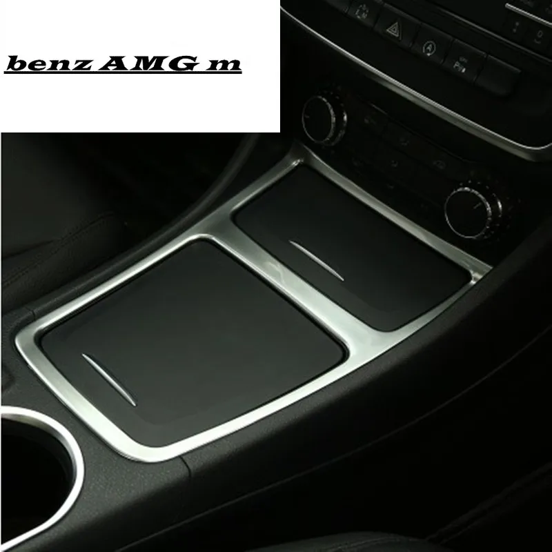Chrome Center Panel Storage Box Cover Trim For Mercedes Benz GLA CLA A Class A180 A200 W176 W117 Car Styling Accessories