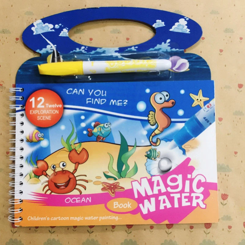 Magic Water Book Sea Animals Painting Board For Kids Toys For Children Coloring Drawing Books Doodle Magic Pen Birthday Gift Drawing Toys Aliexpress