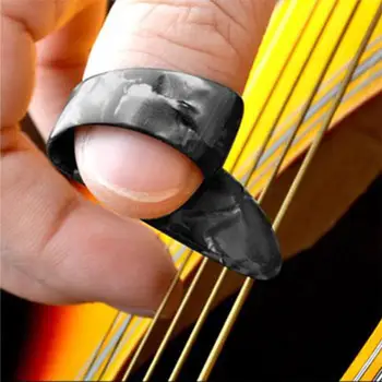 

1 Finger Acoustic Nail Guitar Pick Celluloid Mediator Thumbpick Guitar Picks Sheath For Acoustic Electric Bass Guitar