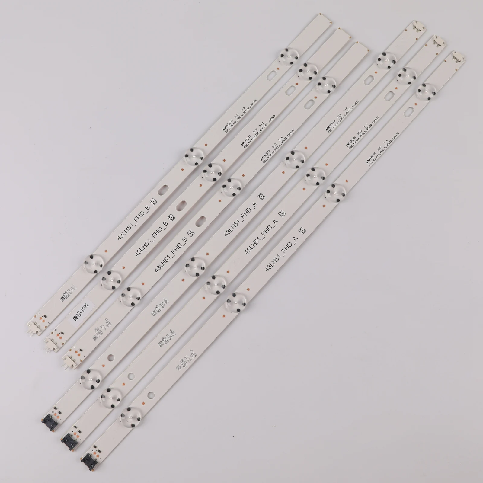 6 unids/lote tira de Led para iluminación trasera 7 lámpara para 43LJ594V 43UJ651V 43LH5100 LC430DUY (SH)(A3) 43LH51_FHD_A tipo HC430DUN-SLVX1-511X