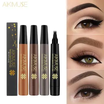 

4 Heads Tattoo Liquid Eyebrow Pencil Front Fork Pointed Natural Eyebrow Pencil Sweat-proof And Waterproof Eyebrow Makeup Tool