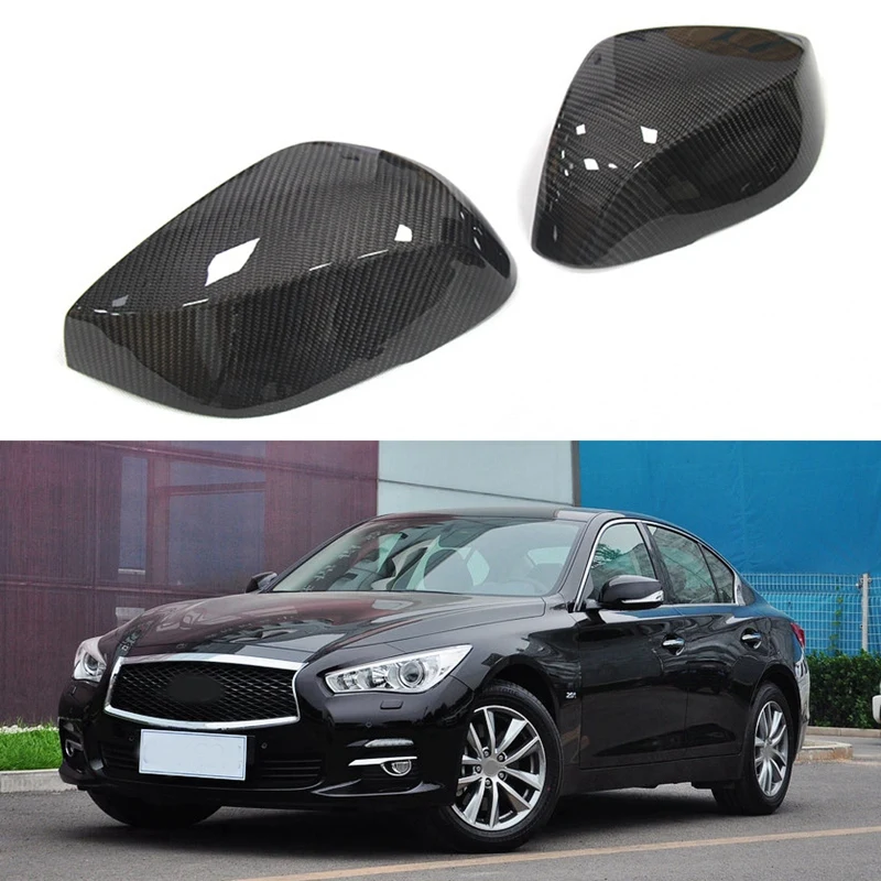 Углеродного волокна Боковая крышка зеркала заднего вида для замены для Infiniti XQ30 Q5 SQ5 Q60 Q70-19