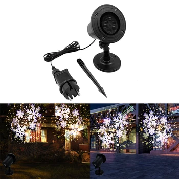 

Outdoor Snowflake LED Light Moving Snow Laser Projector Christmas Party Lamp Projection Light Rotating Snowflake Projector Light