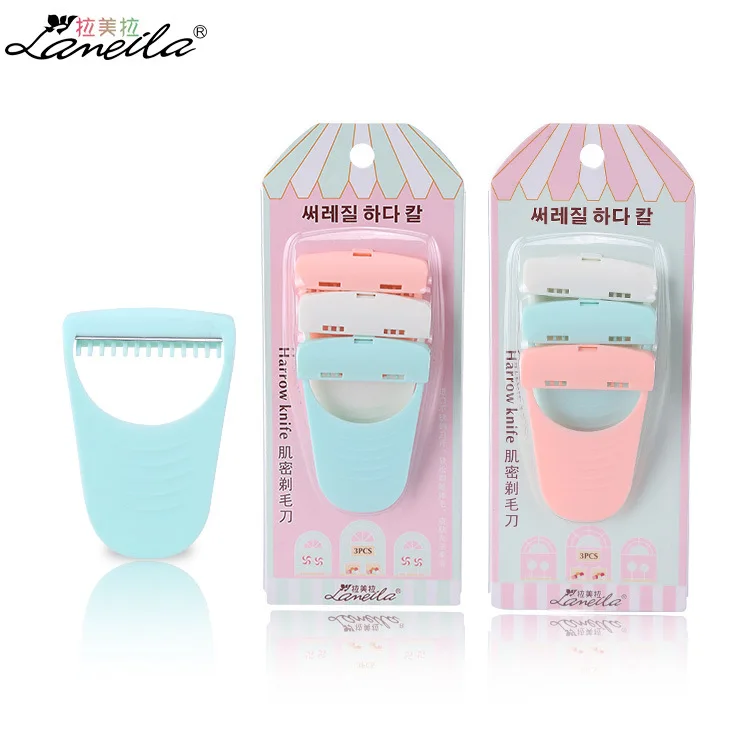 Женская бритва с тремя насадками триммер для волос из нержавеющей стали