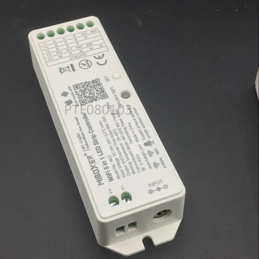 Milight YL5 2,4G 15A 5 в 1 WiFi светодиодный контроллер для одного цвета, CCT, RGB, RGBW, RGB+ CCT светодиодный полосы, поддержка Amazon Alexa Voice