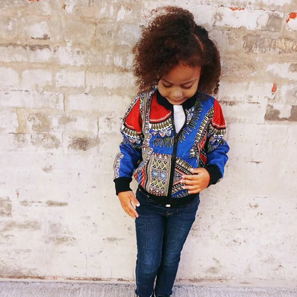 

Toddler Kids Girl Boy Dashiki African Windproof Autumn Winter Warm Jackets Outwear Jackets Kids Outerwear Coat Children Clothes