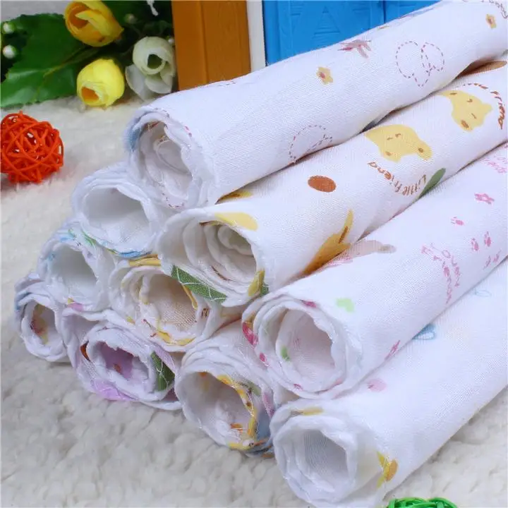 

2022 Hot Sale baby bibs 6 Layer Baby Bibs Cotton Soft Saliva Handkerchief Toddler Feeding Burp Towel breastplate salivaryas