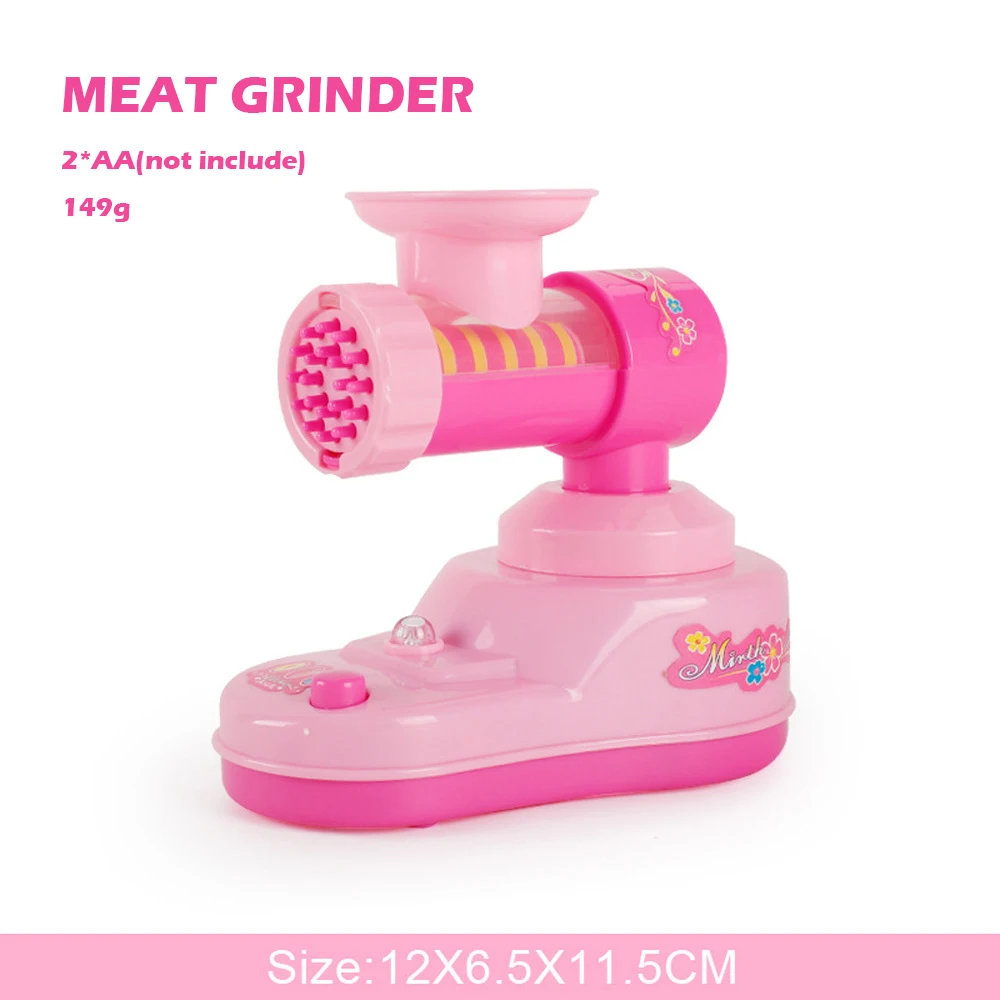 26 стилей, розовая бытовая техника, Детские ролевые игры, кухонные игрушки, тостер, пылесос, плита, блендер для детей, девочек, O1143 - Цвет: meat grinder