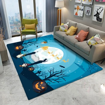 

Halloween Pattern Kitchen Mat Bedroom Entrance Doormat Hallway floor Decoration Mat Living Room Carpet Home Bathroom Flannel Rug