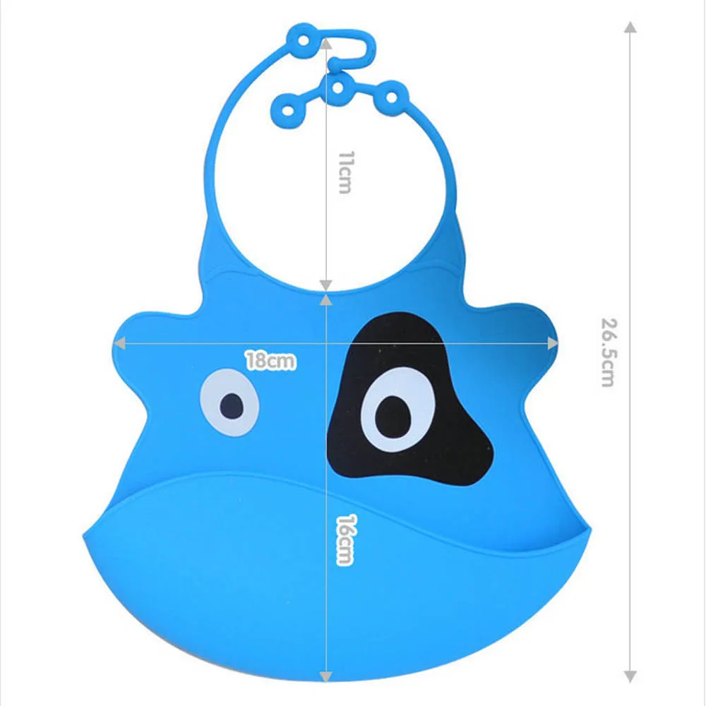  2020 Baby Bibs Baby waterproof bib white Silicone Waterproof Bib with Pockets Baby Newborn Cartoon Aprons Silicone saliva bib