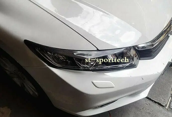 Подходит для Honda Civic 2012- карбоновые фары Светлые Коричневые декоративные отделка автомобильные аксессуары модификация автомобиля