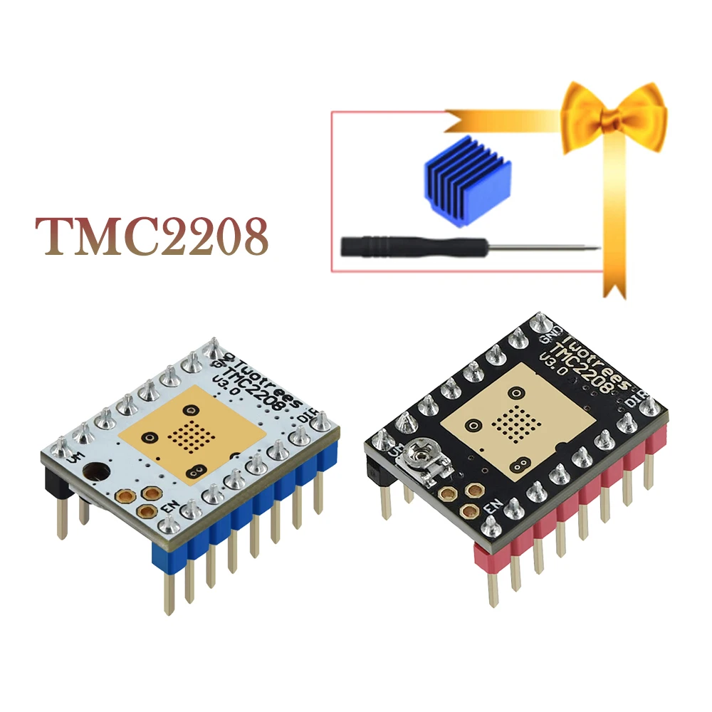 Два дерева TMC2208 V3.0 Драйвер шагового двигателя 3D части принтера TMC2130 TMC2209 для SKR V1.3