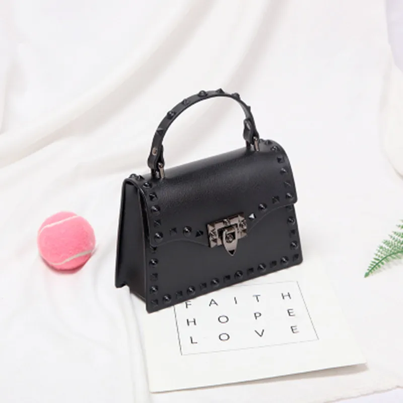 Летняя новая стильная женская гелевая сумка в Корейском стиле, простая модная женская сумка через плечо, сумки-мессенджеры - Цвет: Black big