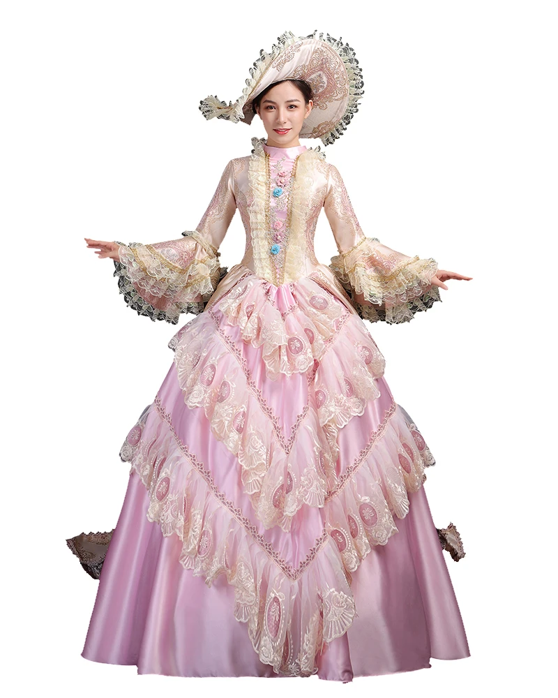 Элитные корт рококо барокко Marie Antoinette Бальные платья 18 век Ренессанс, платье для женщин