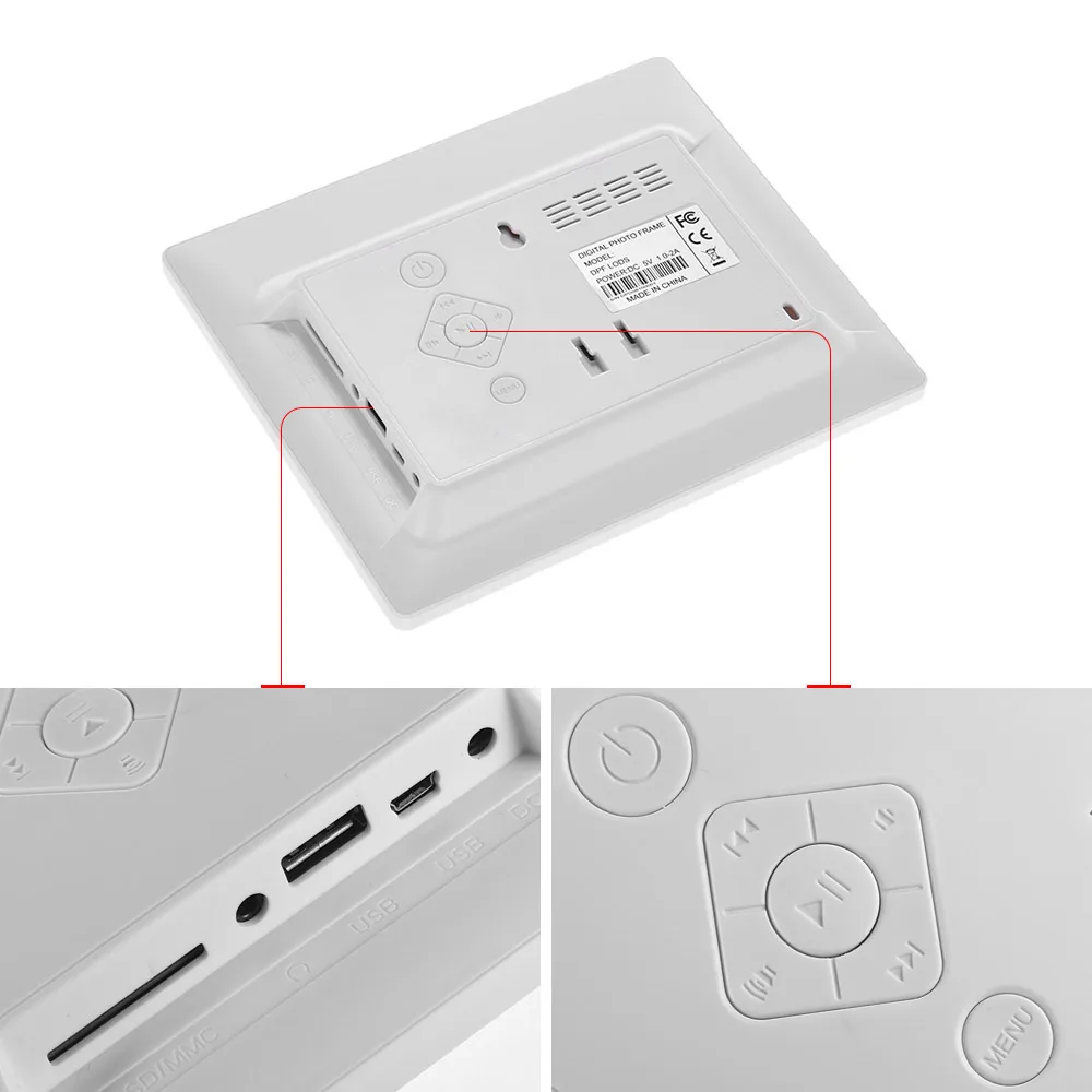 Andoer C805 компактный светодиодный цифровой фоторамка Настольный альбом 1024*768 поддерживает музыку/видео больше функций с пультом дистанционного управления