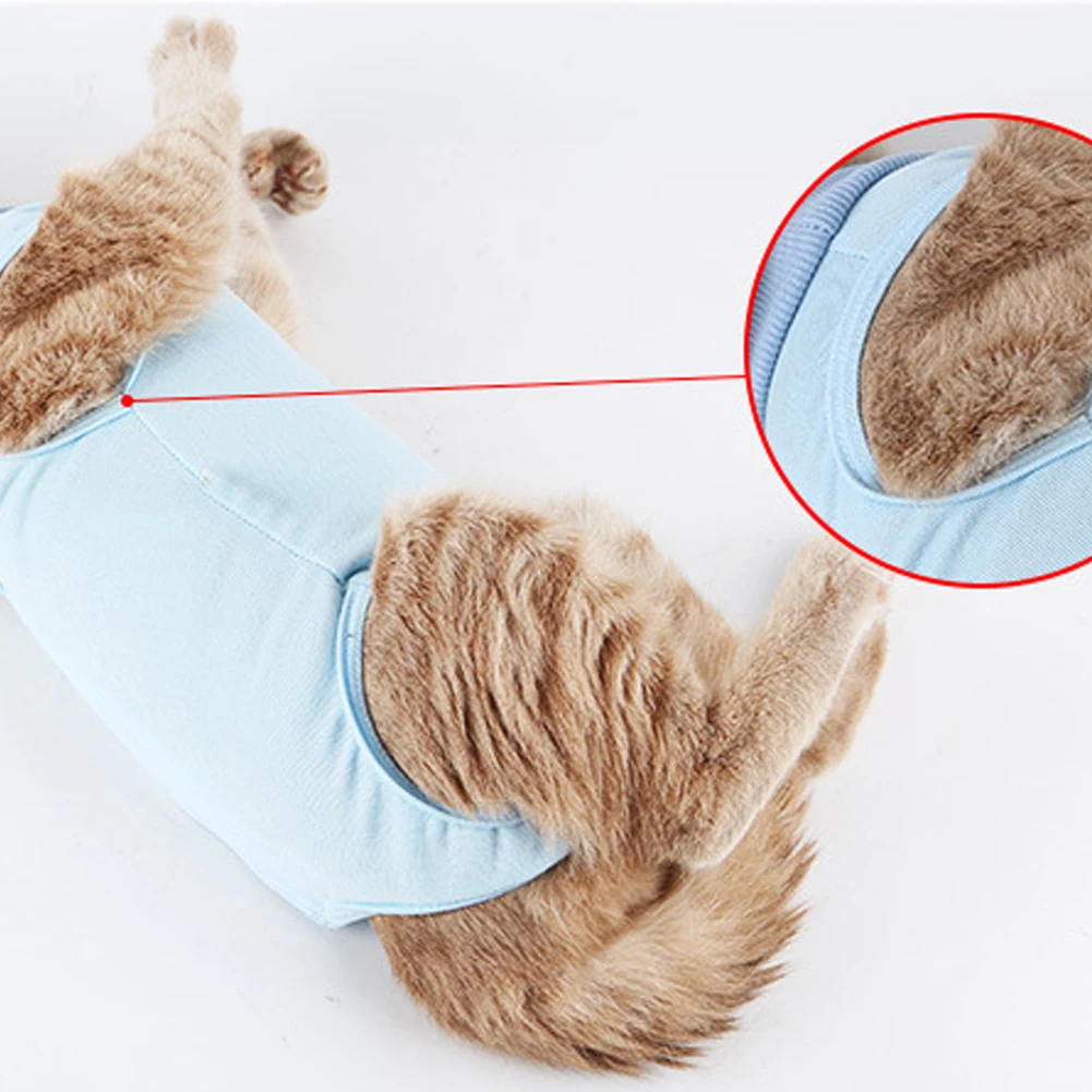 Домашняя одежда для кошек восстановления прикорм прорезывание зубов костюм дышащая эластичная безрукавка раны защитная одежда