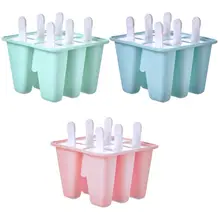 6 штук силиконовые формы для льда без бисфенола Фруктового мороженого многоразовые легкие формы для льда