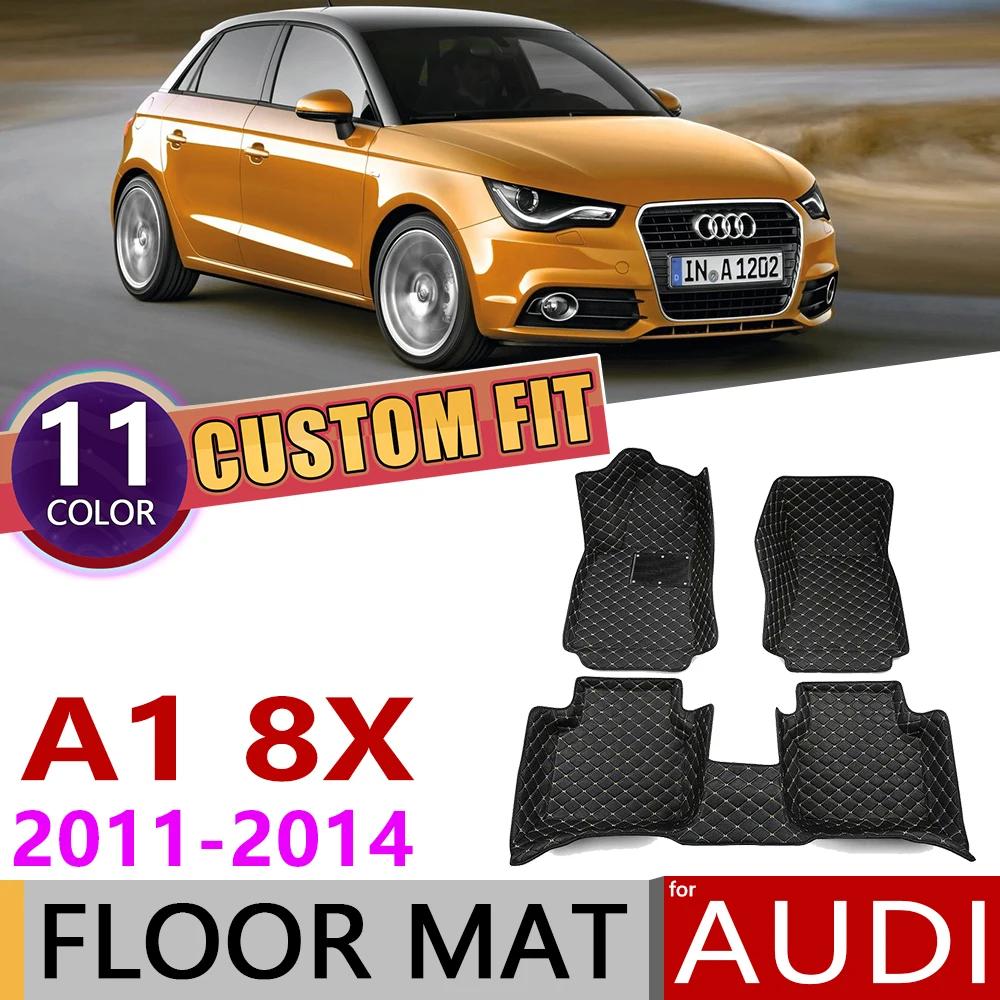 Пользовательские автомобильные кожаные Коврики для Audi A1 5-двери Sportback 8X5 мест 2011~ авто коврик для ног Аксессуары для ковров 2012 2013