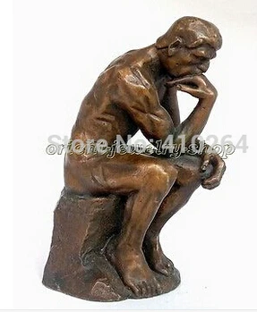 Винтажная Бронзовая статуэтка-истончик Rodin в стиле арт-деко |