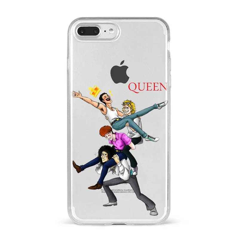 Чехол для телефона для Coque iPhone X XR XS Max 8 8Plus 7 7Plus 6 6S Plus 5S SE Фредди Меркури Queen band Мягкий силиконовый чехол