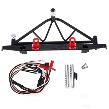 

Rear Bumper with Spare Tire Carrier and LED Tail Lights for 1/10 RC Crawler Axial SCX10