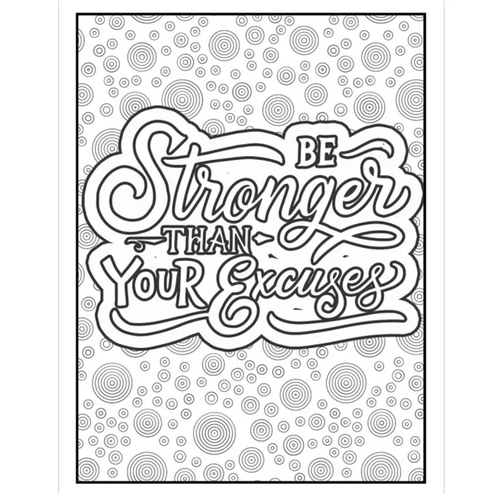 Easy Coloring Book For Motivational Adults Inspirational Quotes