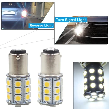 

White 27-SMD BA15D Cabin Marine Boat LED Interior Lights Bulbs 1004 1076 1142
