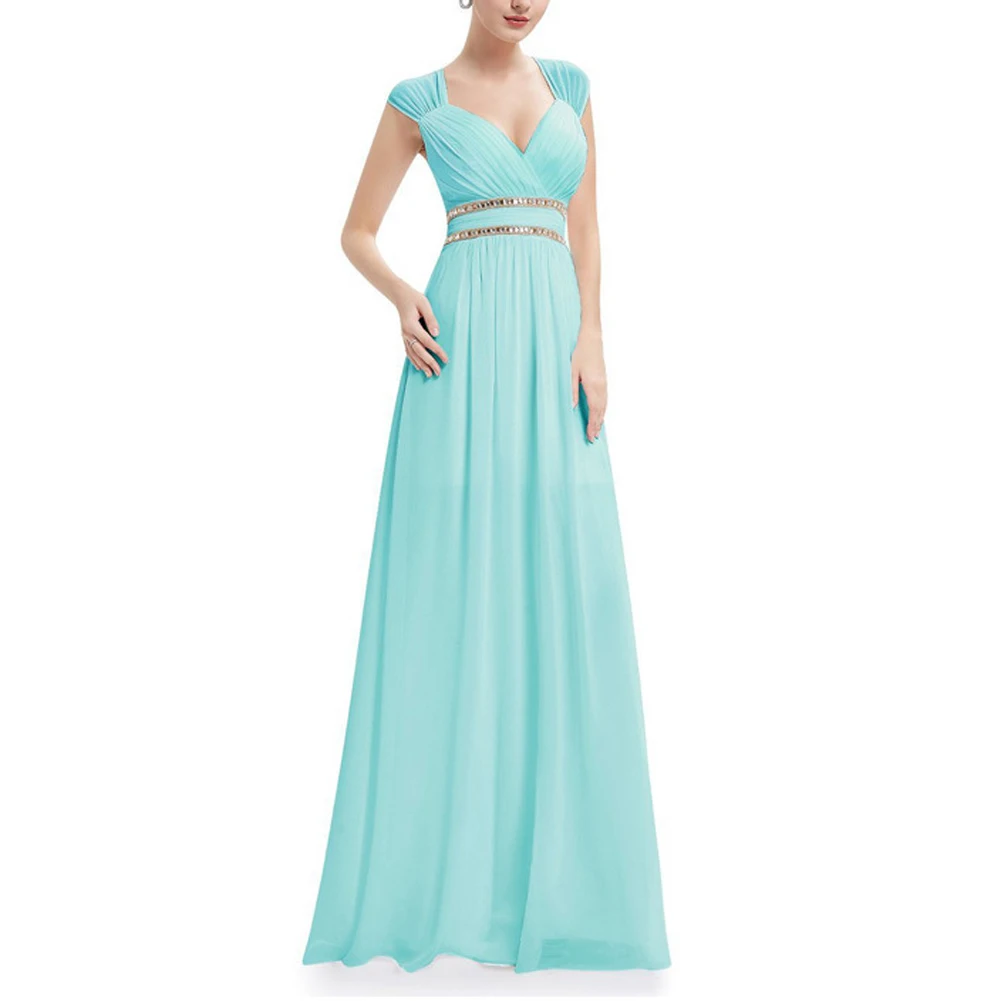 

Sleeveless Backless Long Sexy High Waist Summer Party Elegant Slim Fit Solid Cocktail V Neck Women Pullover Dress