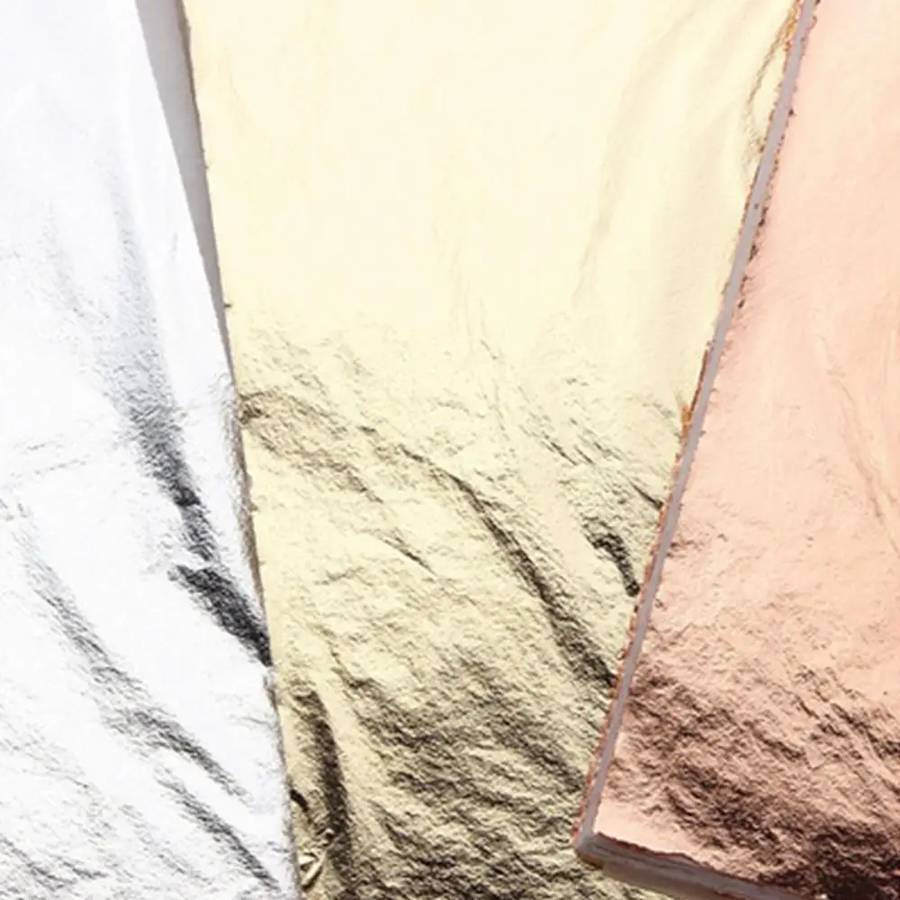 Золотые серебряные медные листы бумага из фольги позолота ремесло лист фольга