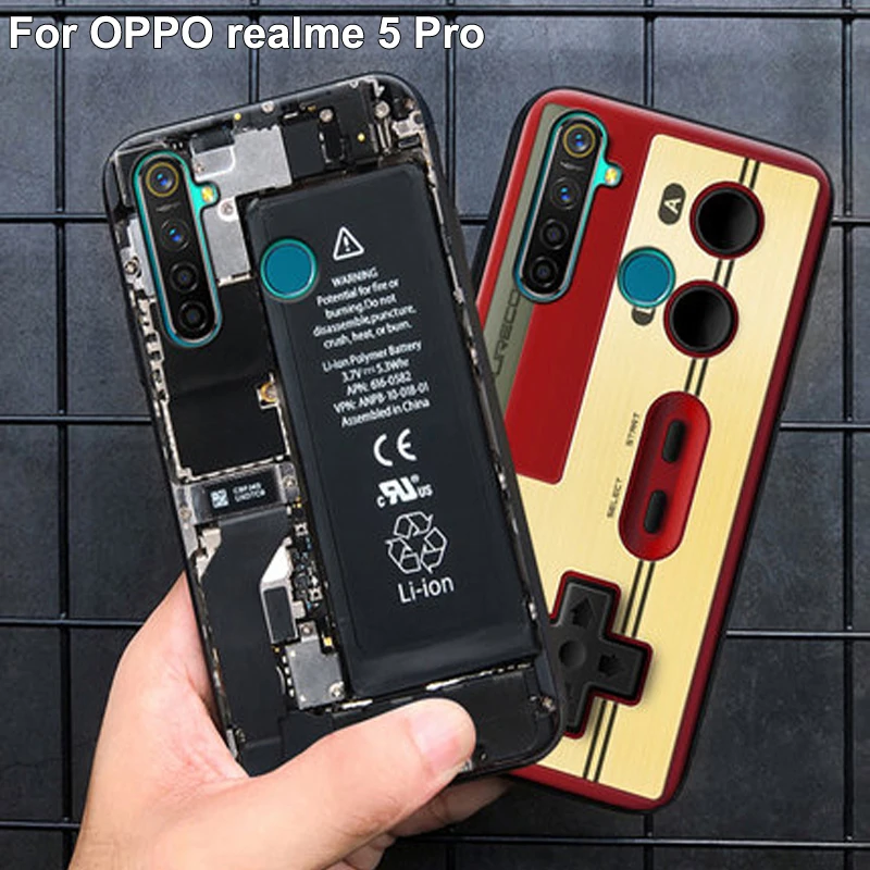 Для Oppo Realme 5 pro Чехол 5pro задняя крышка Ретро окрашенный мягкий силиконовый бампер