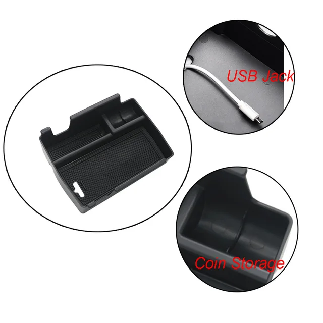 Organizzatore Bracciolo Per Jeep Compass 2017-2020 - Vanetto Portaoggetti Con Divisori