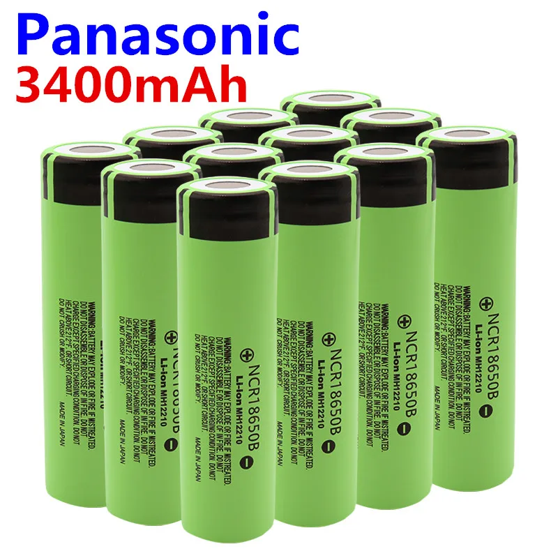 Panasonic nueva batería 18650 3400mah 3,7 v batería de litio NCR18650B 3400mah batería de linterna adecuada|Baterías recargables| - AliExpress