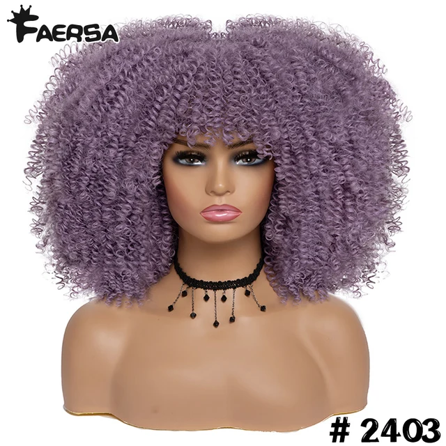 Short Hair Afro Kinky Curly Wig For Black Women Cosplay Blonde Synthetic Natural Red Wigs African Ombre Glueless HighTemperature 2403