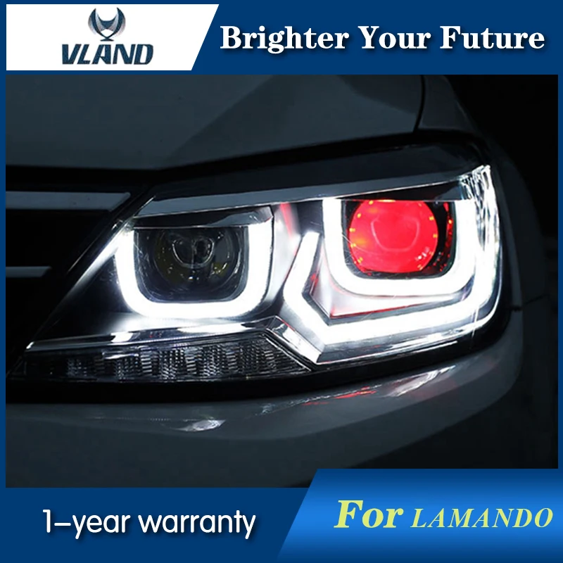 Фары для Volkswagen Lamando 2014 2017 светодиодный фонарь с линзами DRL H7 HID|lens h7|h7 hidh7 lens |