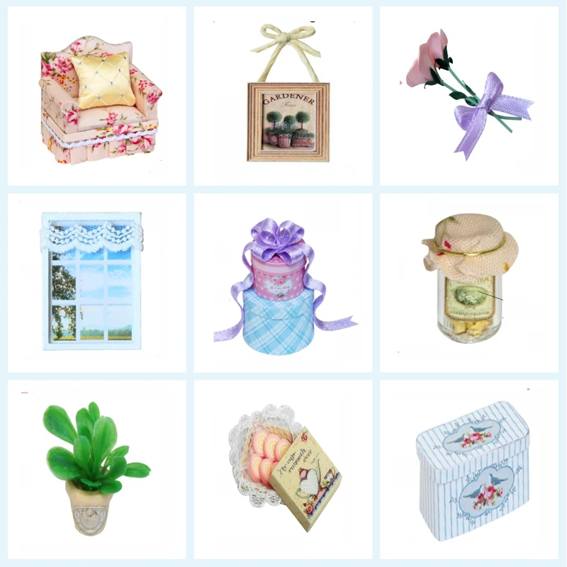 Кукольный дом Миниатюрный Кукольный кукольный домик CUTEBEE DIY с деревянная мебель для дома игрушки для детей подарок на день рождения H07