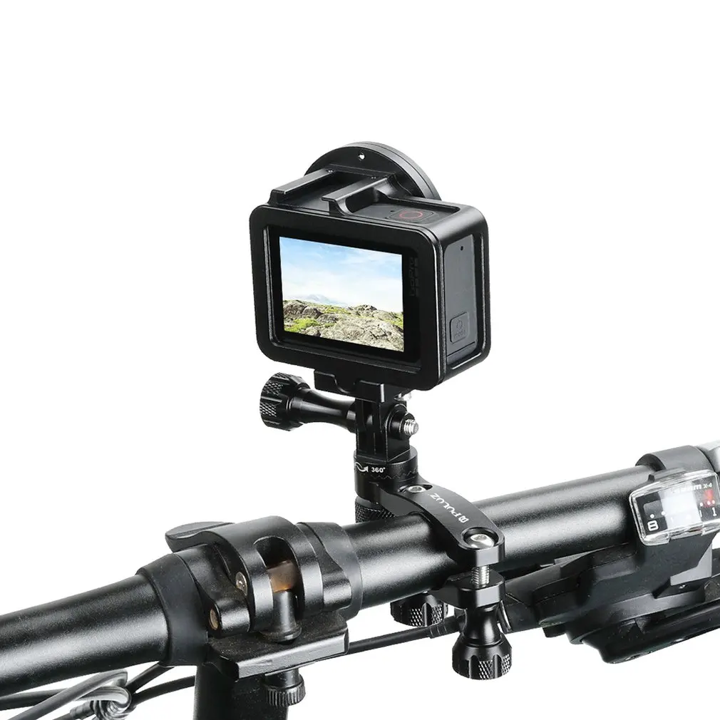 360 градусов Вращение велосипед Алюминий адаптер для руля крепление для Gopro Hero/Hero7/6/5/5 Session/HERO4 Session/4/3+/3/2/1