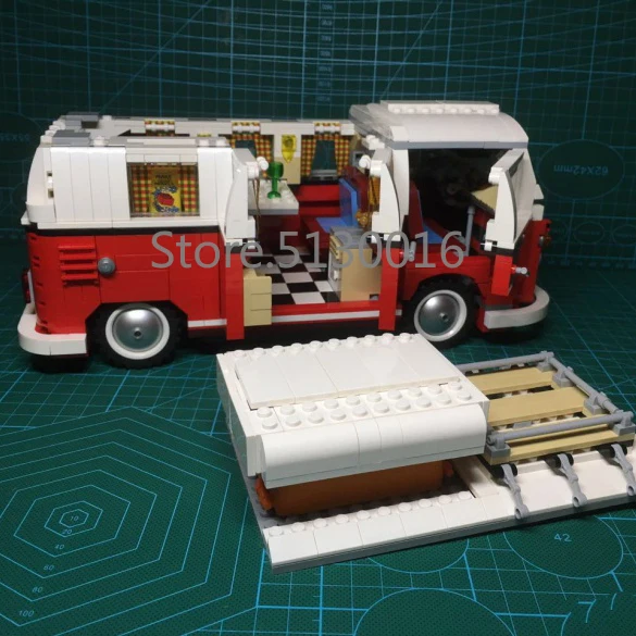 21001 21002 21003 Creator T1 Camper RV туристическая машина 1354 шт. модель строительные блоки игрушки MOC 10220 10242 10252 10569