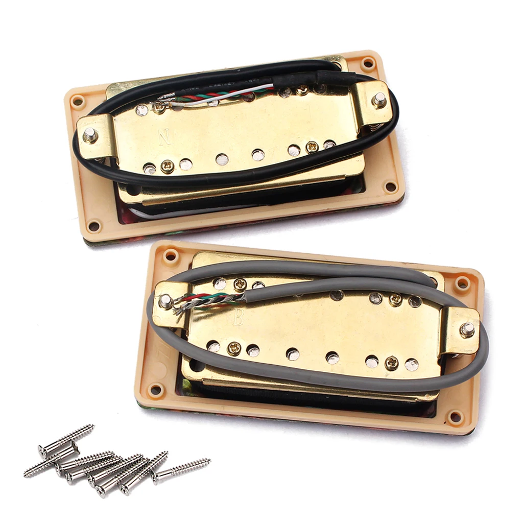 2 шт. гитары шеи мост двойной катушки звукосниматели набор Humbucker Пикап замены
