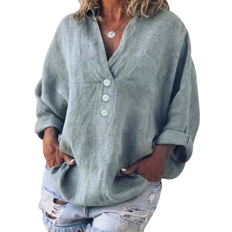 

LASPERAL 2019 V Neck Flared Sleeves Patchwork Shirts Summer Casual Loose Solid Color Women Blouse Street Womens Tops Blouses