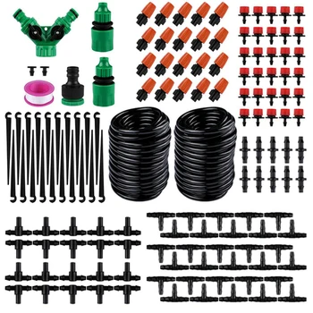 

30M-50pcs DIY Drip Irrigation System Automatic Watering Garden Hose Micro Drip Watering Kits With Adjustable Drippers