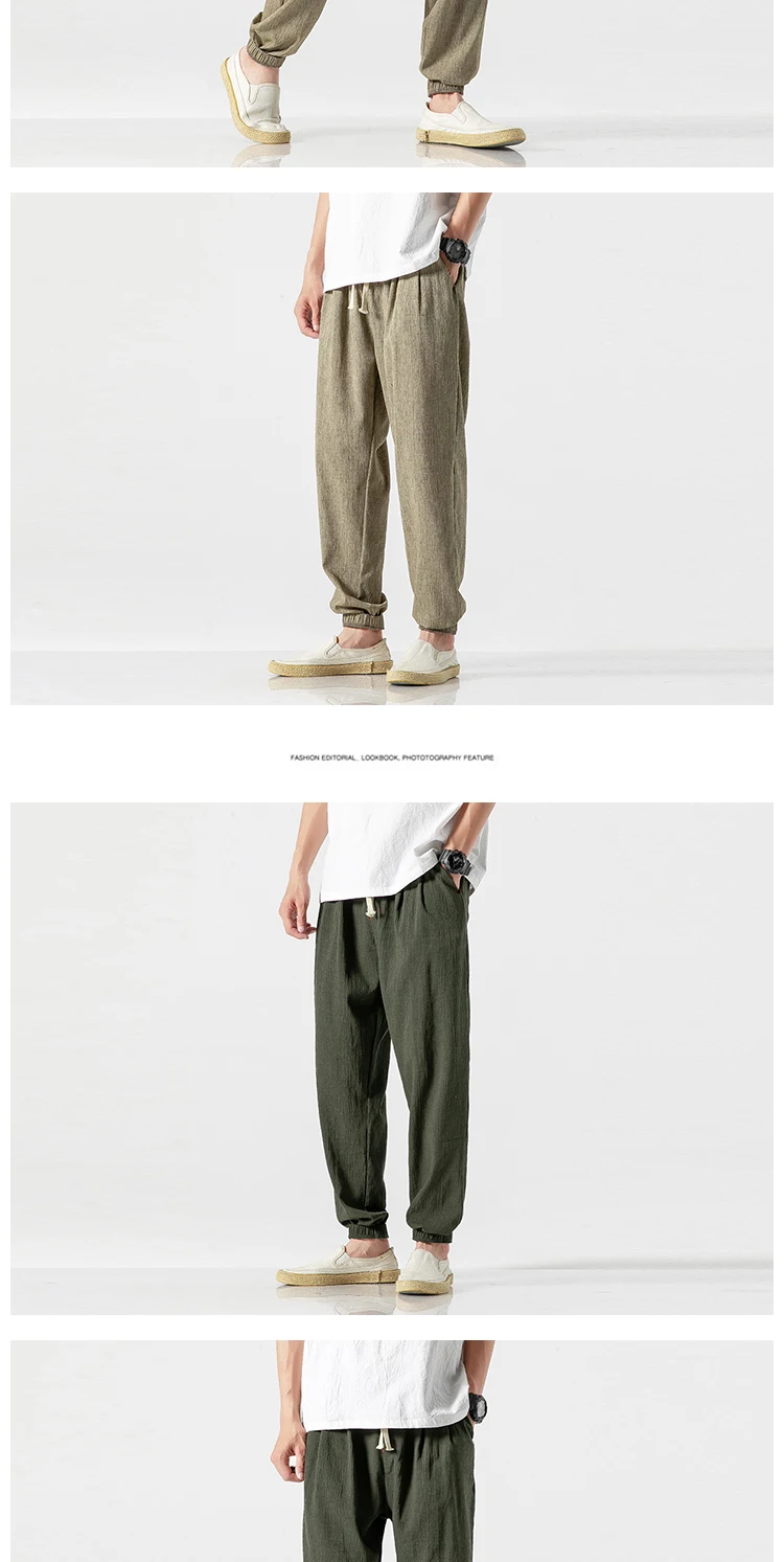 Japanese thin bloomers, linen pants, cotton and linen harem pants men  harajuku fashion  japanese fashion mens hip hop clothing