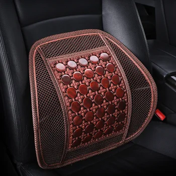 

Breathable Lumbar Support Pillow Wooden Bead Tournure Car Lumbar Pillow Wooden Bead Breathable Seat Cushion Summer Car Interior
