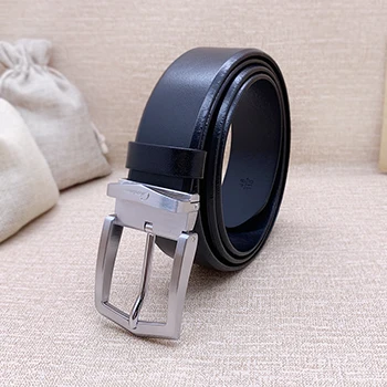 sliver black ciartuar модный ремень для мужчин ремень высокого качества из натуральной коровьей кожи костюм 3,4 см Пряжка Золотая Пряжка - Цвет: sliver black