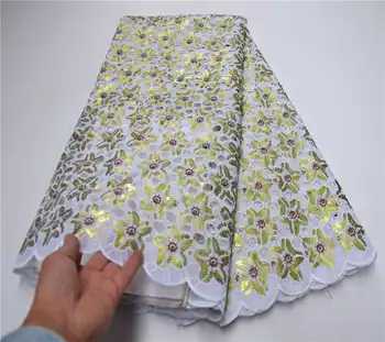 

Royal Blue High quality African Organza Lace French net lace fabric with sequins embroidery tulle lace for party dress PSA963-1