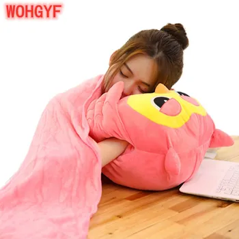 

1pc 50cm*35cm Kawaii Owl Plush Pillow Stuffed Soft Cartoon Owl Pillow Hand Warmer Blanket 3 in one Home Decoration Girls Gifts