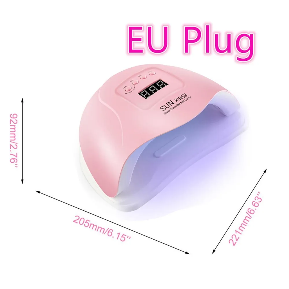 SUN 5X Plus 110 Вт УФ светодиодный светильник для ногтей, маникюрный Гель-лак, датчик для дизайна ногтей, 36 светодиодный бисер, Электрическая Сушка для ногтей, гель-арт для ногтей, инструменты - Цвет: Pink EU