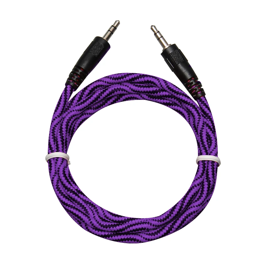 1 5M Aux Cable 3 5mm Jack Car Audio Nylon Braided AUX Cord Male to Male Wire For iPhone Headphone Beats Speaker MP3 4