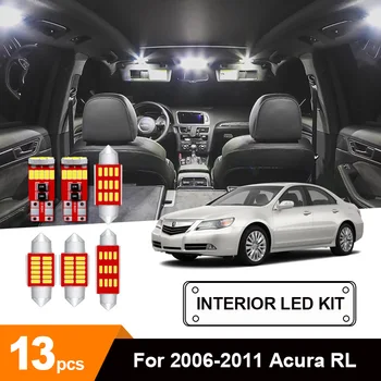 

13X White Canbus led Car interior lights Package Kit for 2006-2011 Acura RL led interior Dome Trunk lights