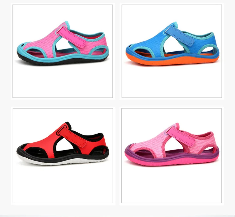 2019 Summer New Princess Sandals Childrens Flat Shoes Girls Closed Toe Sandal Toddler Shoes Boys Comfort Beach Sandals